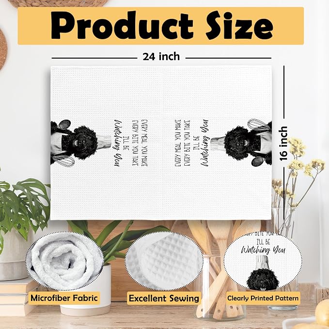 Goldendoodle Kitchen Towels Set of 2, Dog Kitchen Accessories, Bar Decor - Image 6