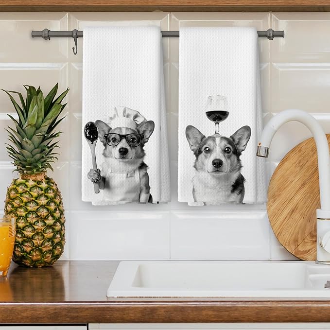 Funny Corgi Hand Towels, Corgi Gifts - Image 4