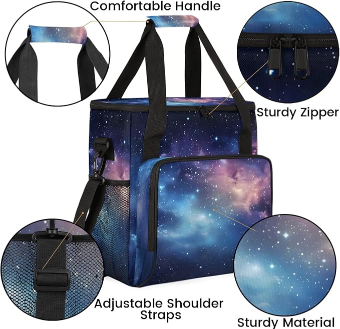 Galaxy Coffee Maker Carring Bag, Large Insulated Storage Organizer Case Tote - Image 6