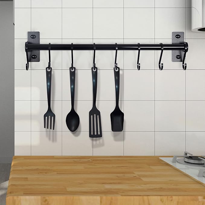 Dseap Kitchen Utensil Holder Hanger, Pot and Pan Rack Wall Mounted, Kitchen Rail - Image 5