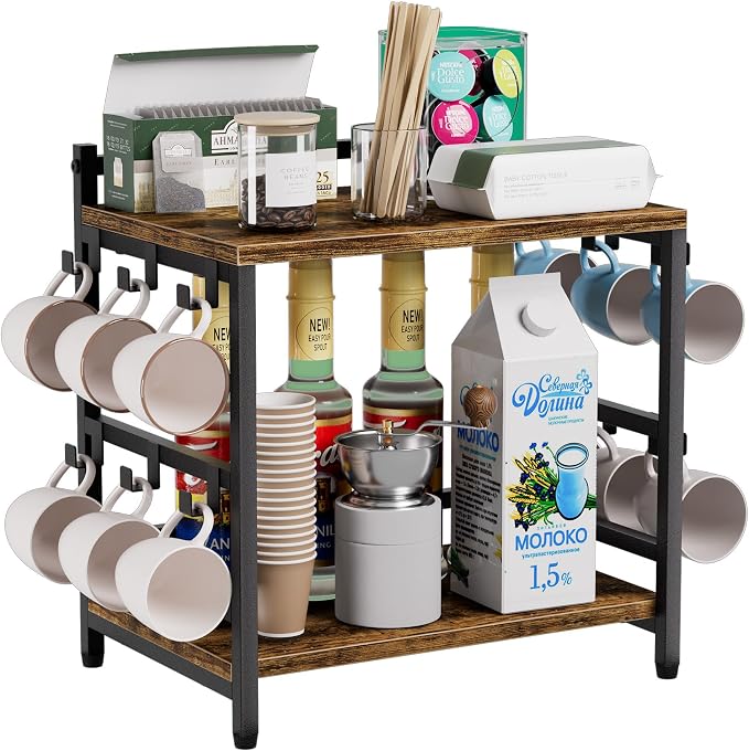 Aquzee Large Coffee Bar Counter Top Shelf by Aquzee