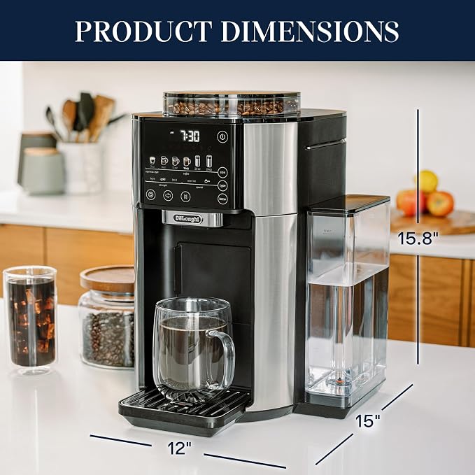 De'Longhi True Brew Drip Coffee Maker, Built in Grinder, Single Serve, 8 oz to - Image 6