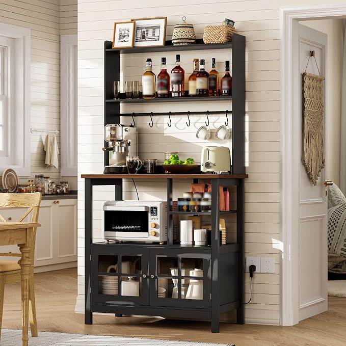 ChooChoo Farmhouse Coffee Bar Cabinet - Image 3