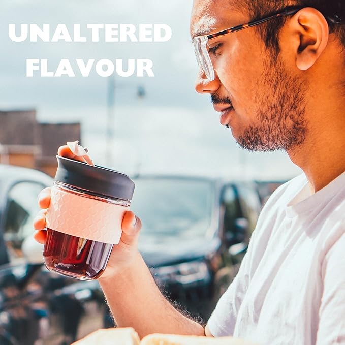 Reusable Strengthened Glass Travel Cup - Image 4