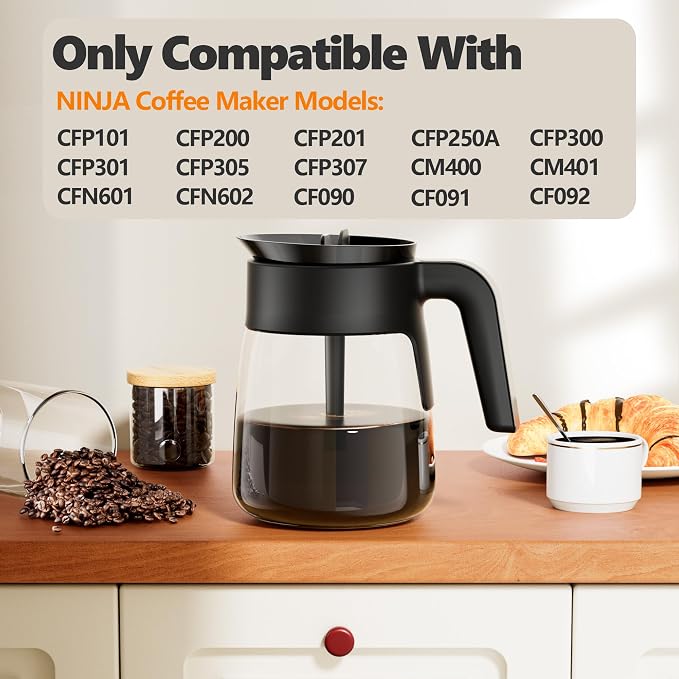 12 Cup Coffee Pot Replacement for Ninja Coffee Maker CFP101 CFP201 CFP301 - Image 2