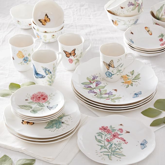 Lenox Dinnerware Set, Butterfly Meadow 28-Piece Set, Service - Image 10