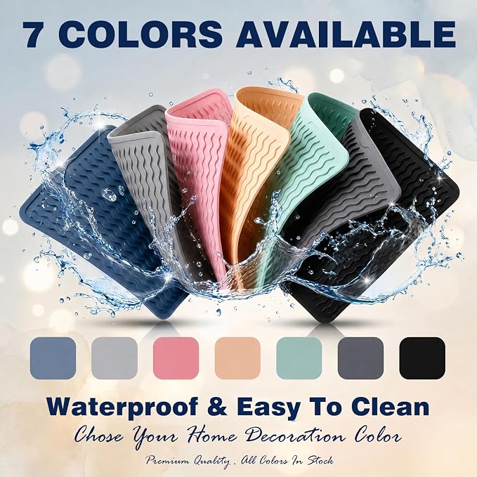 CAKETIME 2 Pack Silicone Dish Drying Mat - Image 3