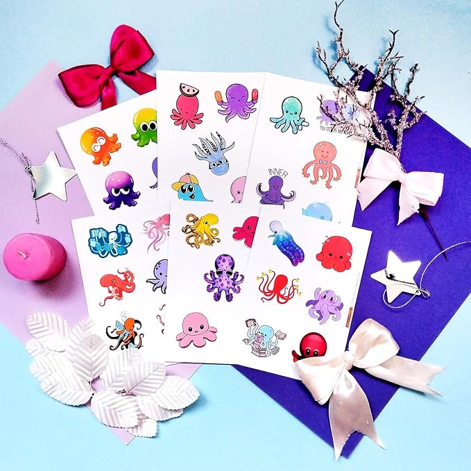 100Pcs Octopus Stickers for Water Bottle and Laptop - Image 6
