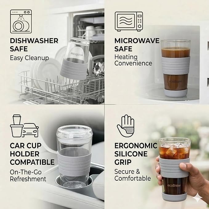 16oz Double Wall All Glass Tumbler - Image 4