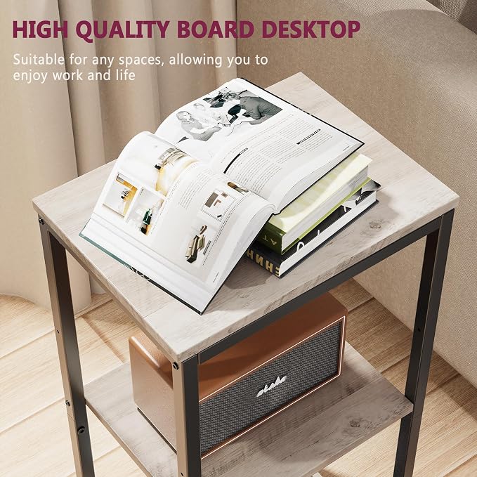 3 -Tier End Table, Tall Nightstand - Image 7