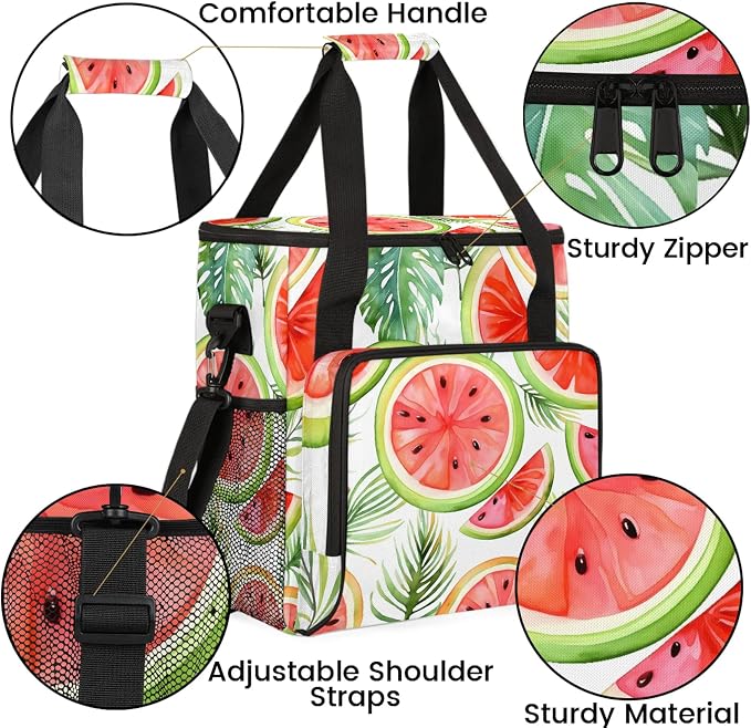 Summer Cartoon Fruit Watermelon Coffee Maker Carring Bag, Large Insulated - Image 6