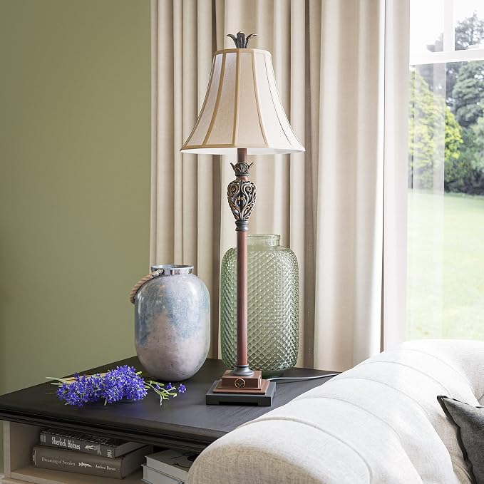 Kenroy Home 20182GR Iron Lace Buffet Lamp - Image 2