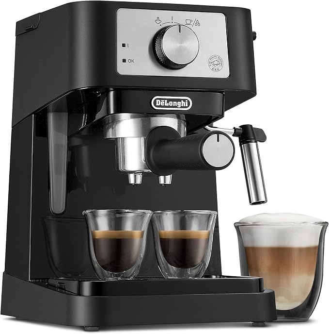 De'Longhi Stilosa Manual Espresso Machine, Compact Coffee Maker, 15 Bar Pump by Unknown