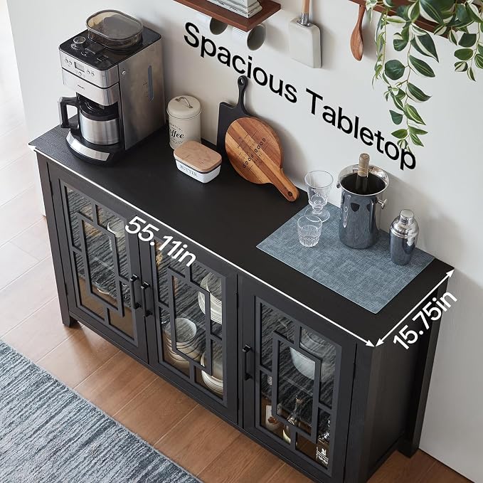 Joaxswe Large Sideboard Buffet Cabinet - Image 4