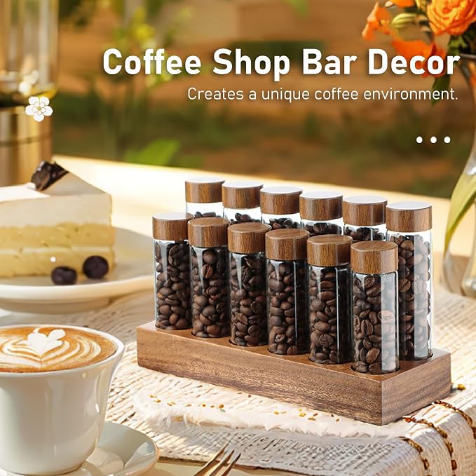 Coffee Bean Storage Tubes, Glass Coffee Bean Container Offee Jar Coffee Bean - Image 4