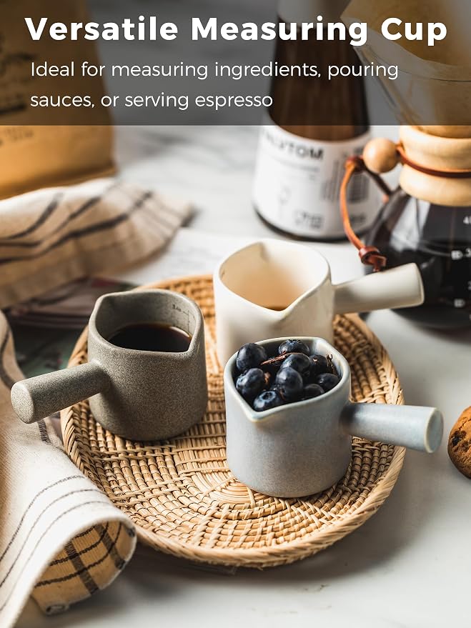 Espresso Measuring Cup, Ceramic Espresso Cup Double Spouts Expresso Shots Cup - Image 7