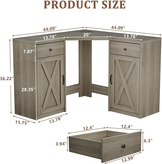 Coffee Bar Cabinet with Fridge Space, Corner Bar Cabinet with Fridge Space - Image 2