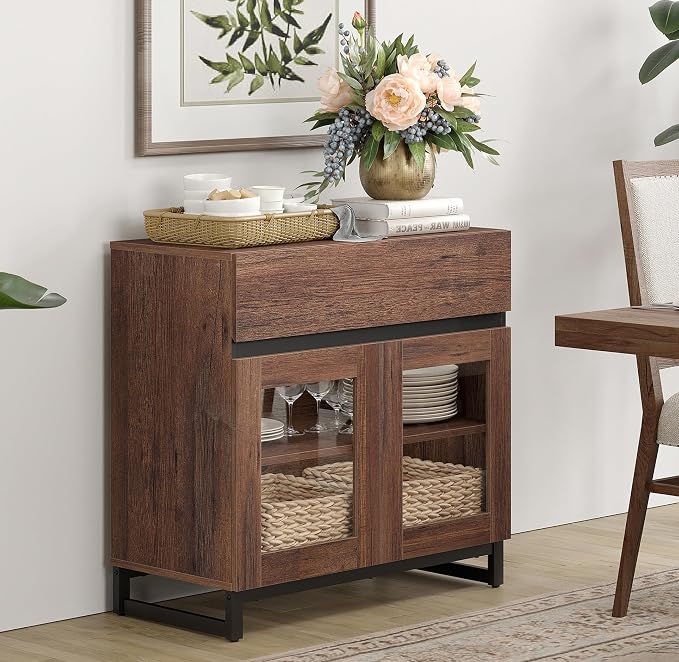 WAMPAT Sideboard Buffet Cabinets, Modern Credenza Sideboard by WAMPAT
