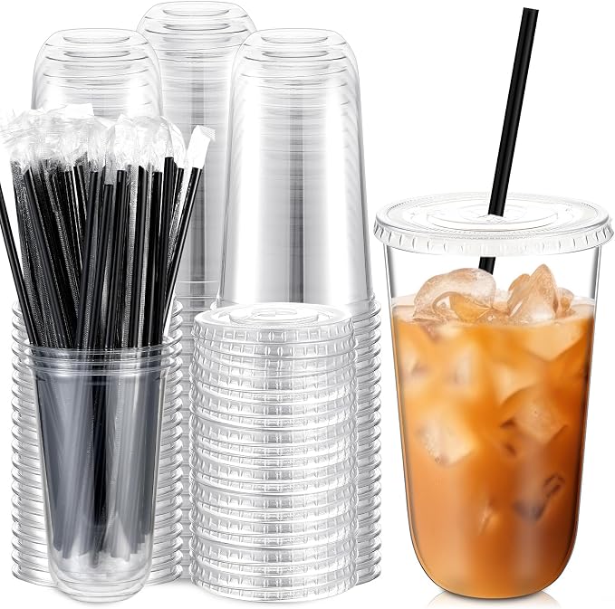 Ziliny 100 Set Clear Plastic Cups by Ziliny