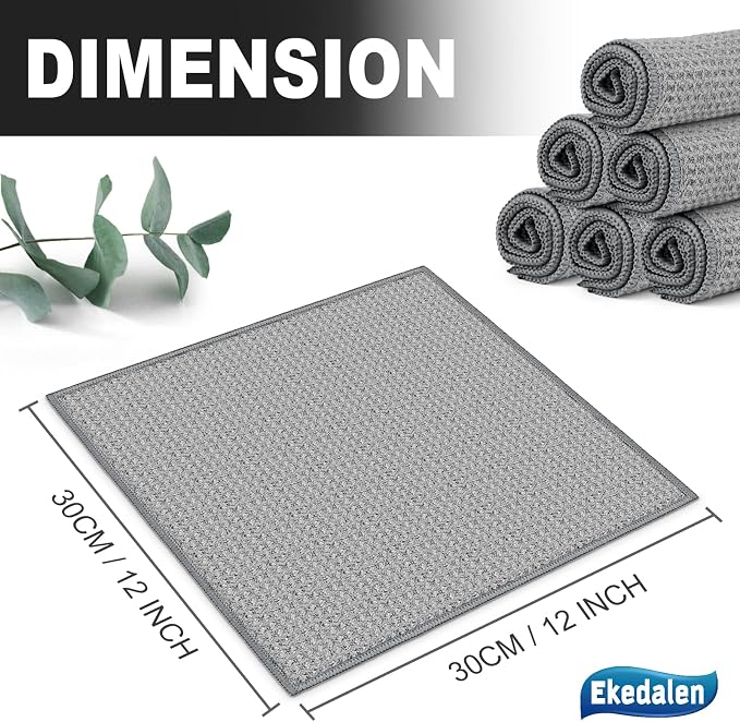 Microfiber Cleaning Cloth Waffle Weave - Image 2