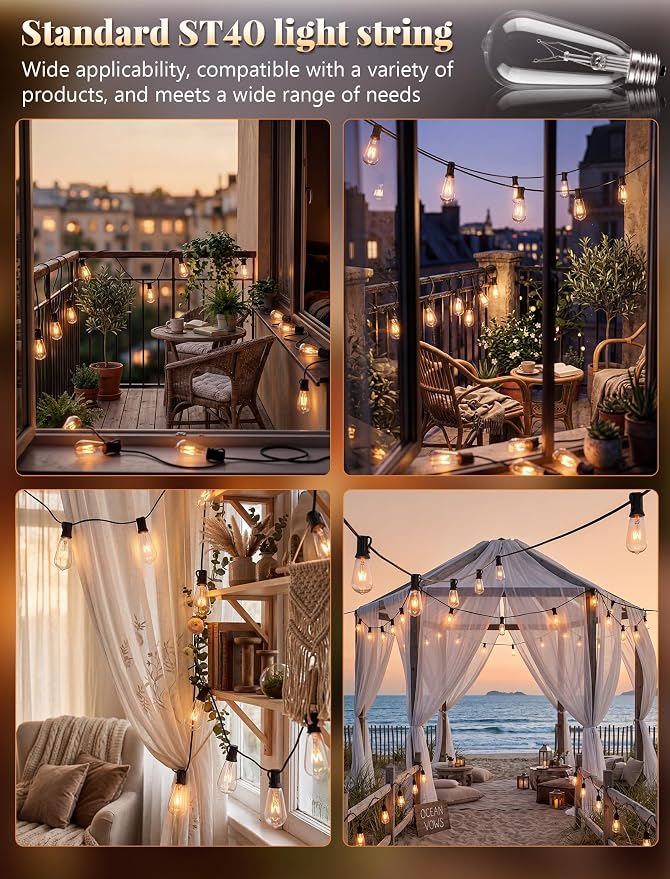 GOOTHY 20Ft Outdoor String Lights - Image 6