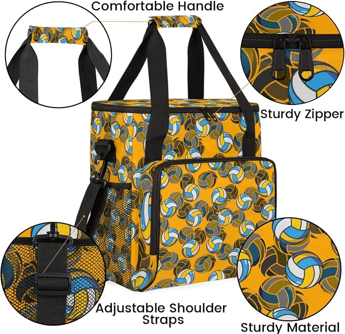 Volleyball Coffee Maker Travel Bag, Volleyball Large Carrying Storage Case - Image 6