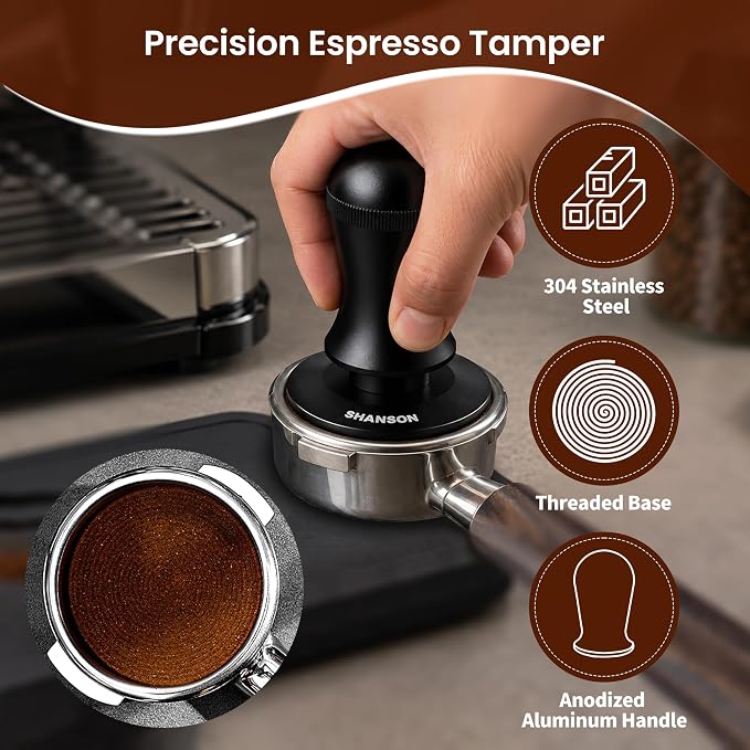 ShanSon Espresso Accessories Kit, 4-Piece Set, Distributor, Dosing Funnel - Image 5