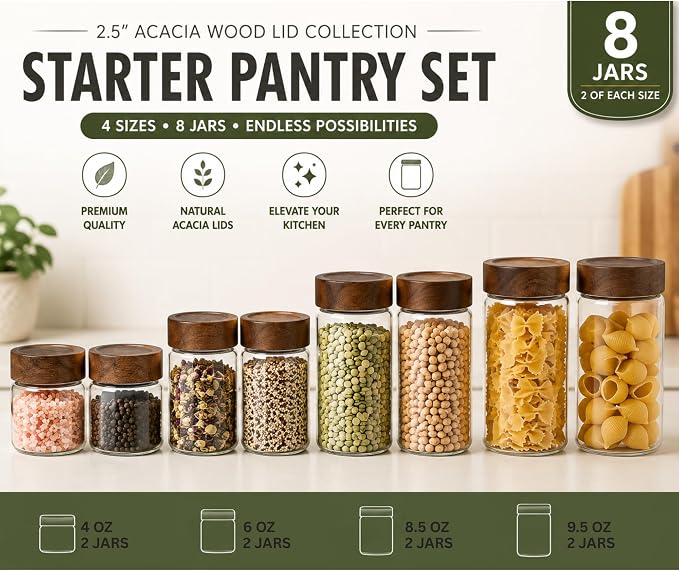 Sixhaven Wide Mouth Glass Storage Jars - Image 2