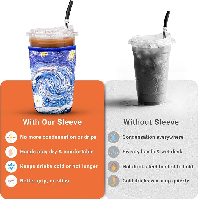 Iced Coffee Sleeve Reusable Large 30-32oz - Image 5