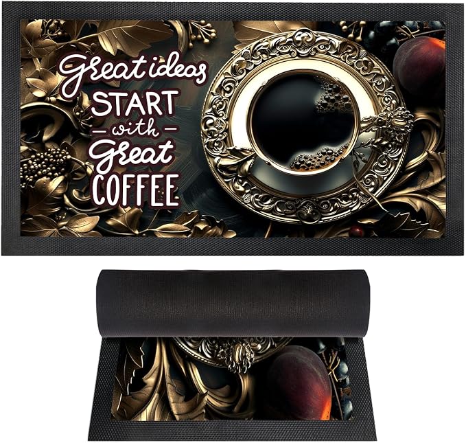 Coffee Bar Mat - Coffee Gifts - Coffee Lover - Coffee Bar Accessories - Barista by SentimentHouse