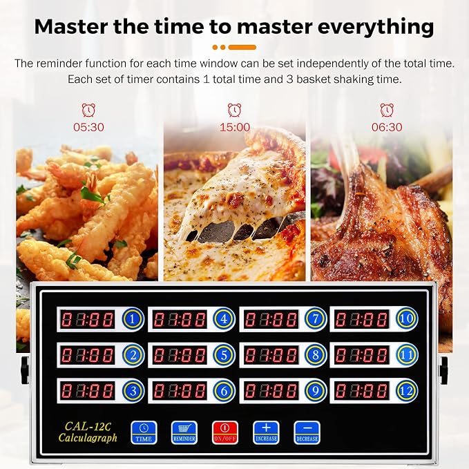 BEAMNOVA 12 Channels Digital Kitchen Timer - Image 3