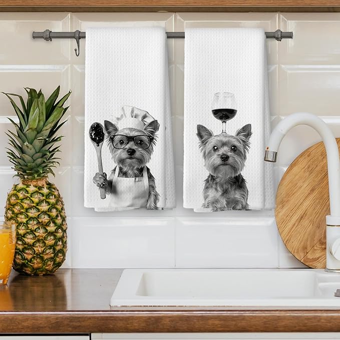 Funny Yorkshire Terrier Hand Towels, Yorkshire Terrier Gifts - Image 4