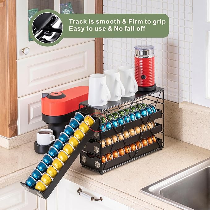 FlagShip Nespresso Pod Holder 80 Large Vertuo Pods Capacity 4 Tier | Vertical - Image 4