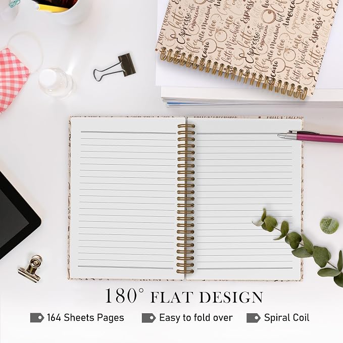 Coffee Themed Spiral Notebook, Coffee Gifts - Image 5