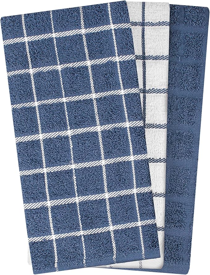 Ritz Premium 100% Cotton Terry Check Kitchen Dish Towels - Image 2