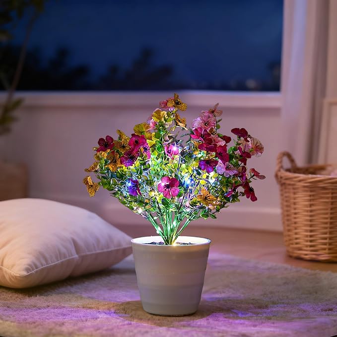 Artificial Multicolor Flower Lamp Night Light by Hibeauti