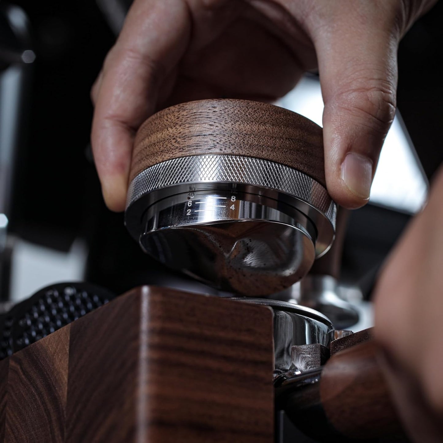 58mm Espresso Must Haves Tools Portafilter Funnel, Self Leveling Tamper, Coffee Distributor, Espresso Needle Whisk and Puck Screen