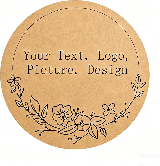 Kraft Paper Custom Stickers Round Labels Personalized by customizedstickerlabels