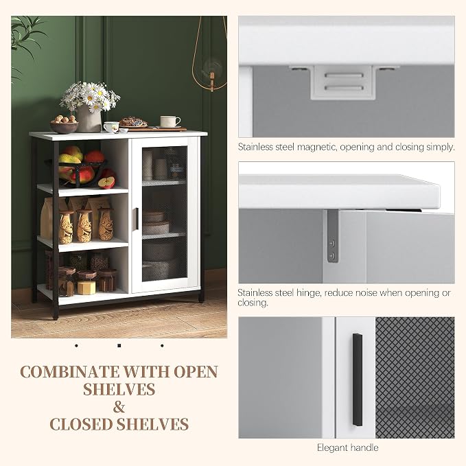 LVSOMT Mini Coffee Bar Cabinet for Home Kitchen, 27.5'' Coffee Stand Station - Image 6