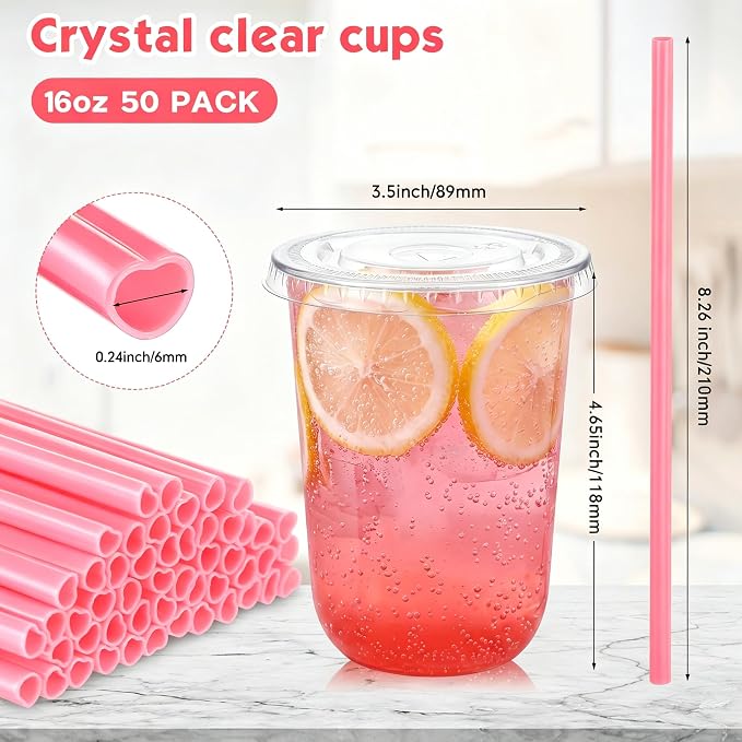 Ziliny 50 Sets Clear Plastic Cups - Image 5