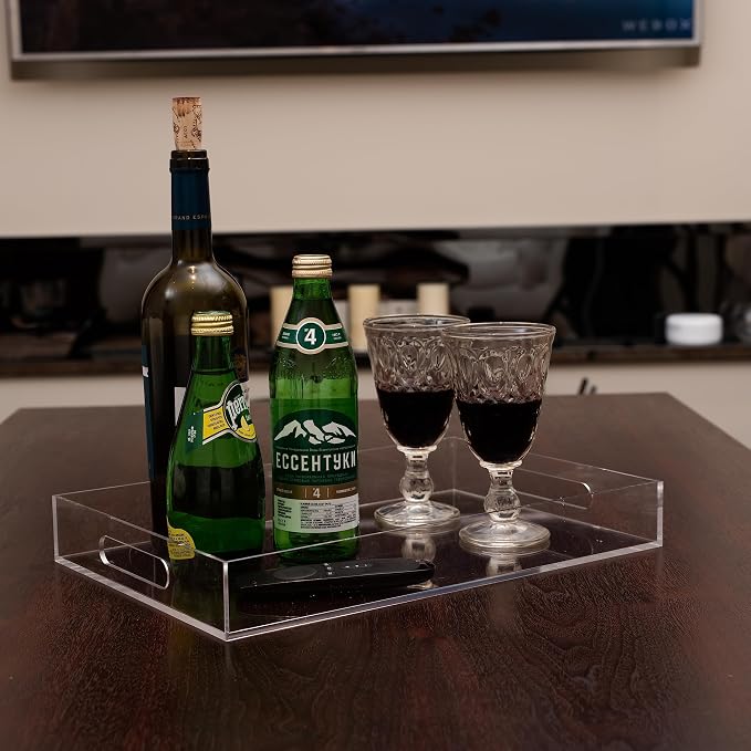 Clear Sturdy Acrylic Serving Tray - Image 8