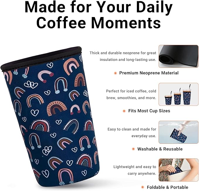 3 Pack Iced Coffee Sleeve Reusable - Image 3