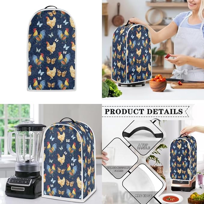 doginthehole Chicken Print Dual Protection Toaster and Microwave Cover - Image 3