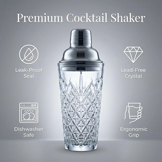 Elegant Glass Cocktail Shaker Set - Image 7