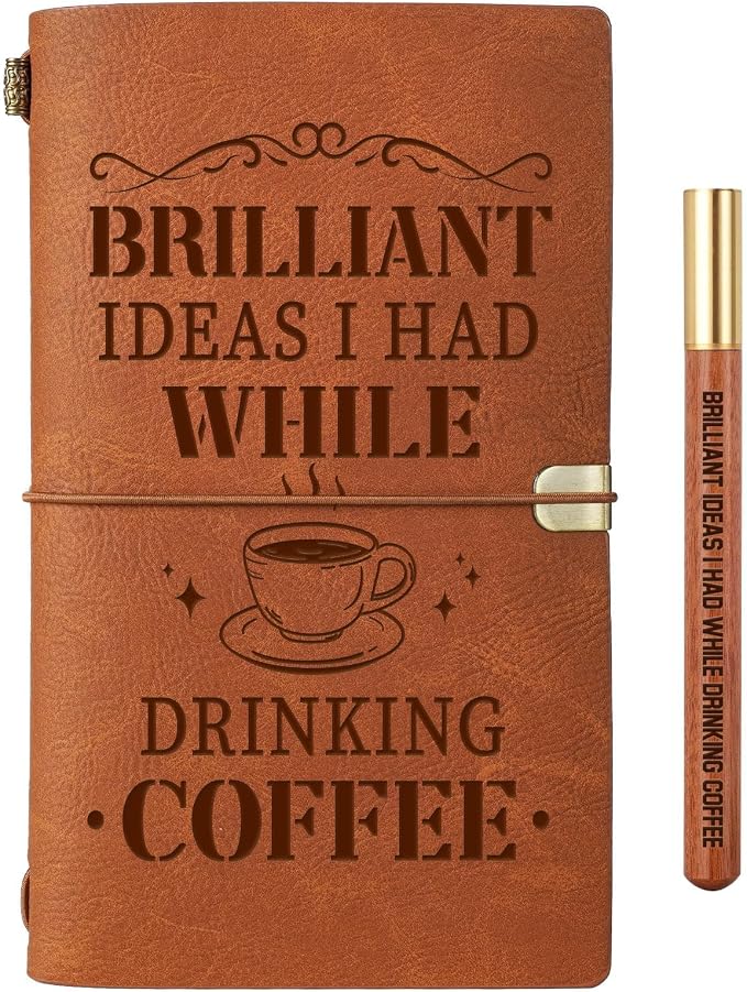 Coffee Gifts, Coffee Lovers Leather Journal by Unknown