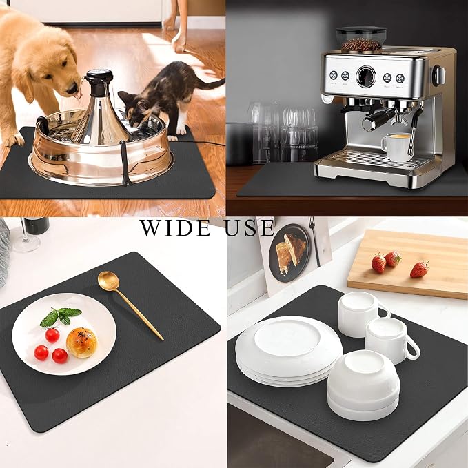 Coffee Mat for Countertops, Coffee Bar Accessories Fit Under Coffee Maker - Image 2