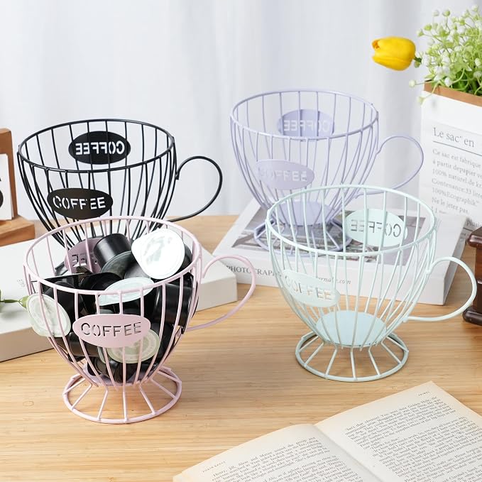 H&W 2PCS Coffee Pod Holder & Capsule Basket, Metal Coffee Bar Organizer - Image 6