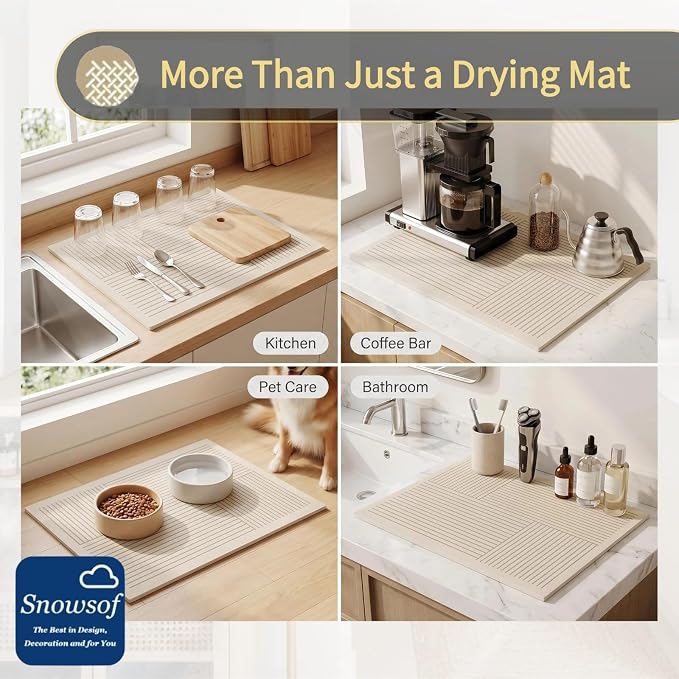 Coffee Mat - Absorbent Dish Drying Mat - Image 7