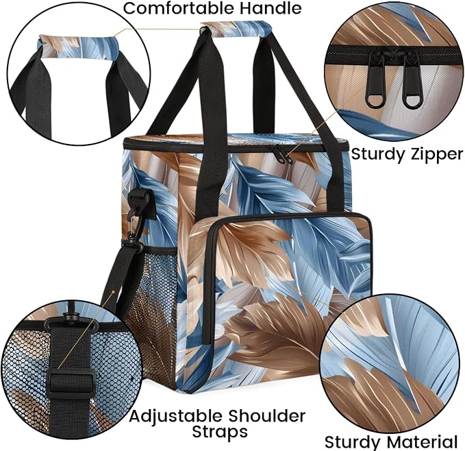 Feather Animal Feather Coffee Maker Carring Bag, Large Insulated Storage - Image 6
