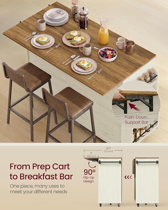 VASAGLE Mobile Kitchen Island - Image 5